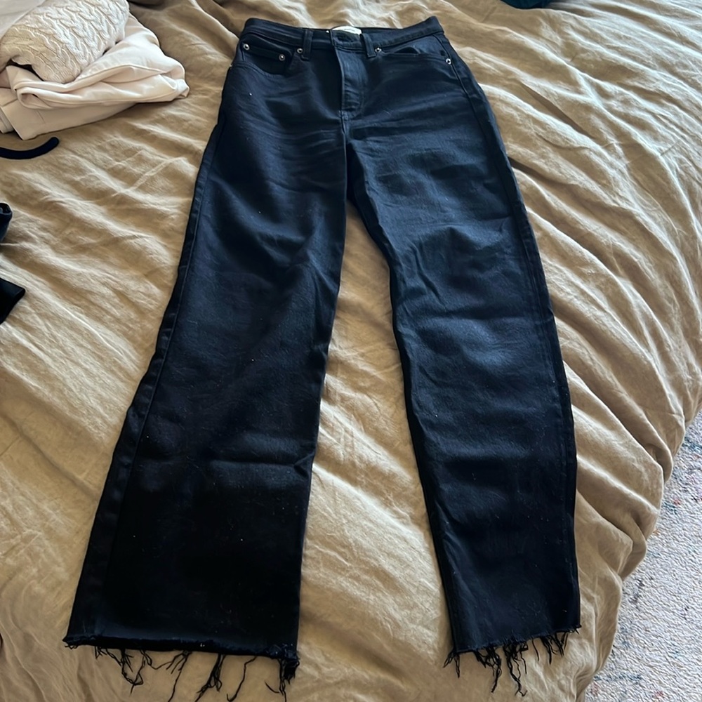 Reformation Wide-Left Jeans Raw Hem
